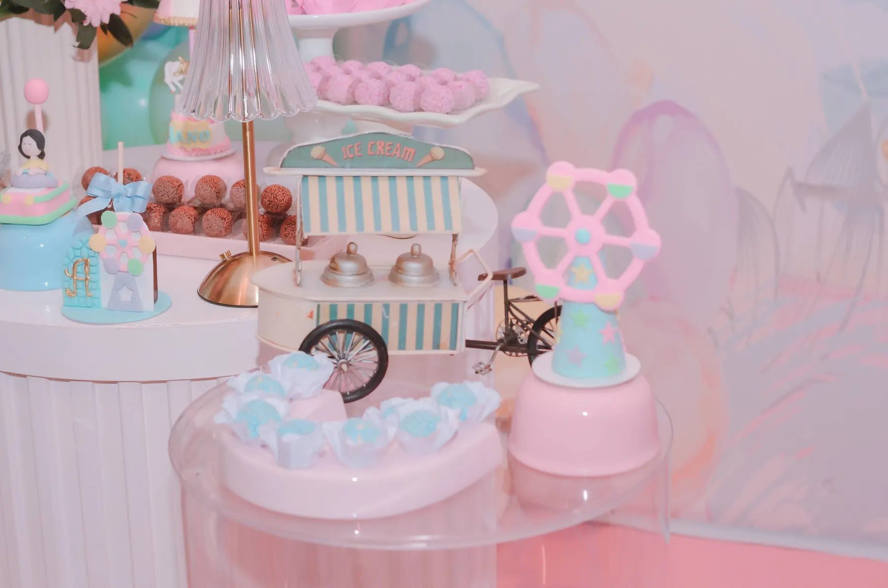 Detalhe da mesa de doces